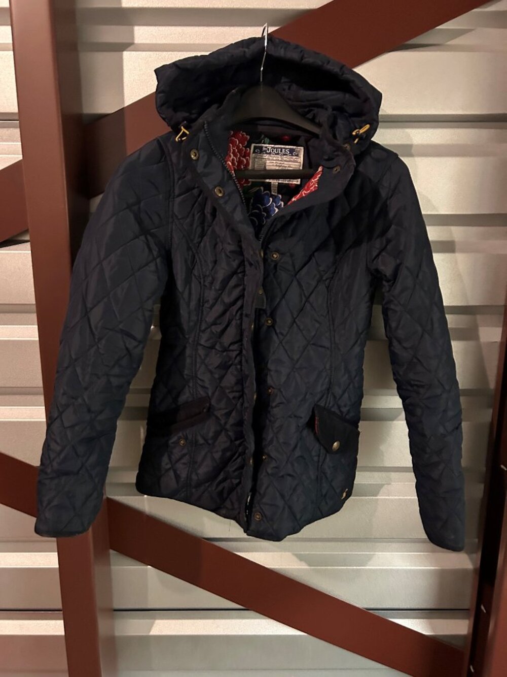 Joules Quilted Coat+Hood (Size 2)